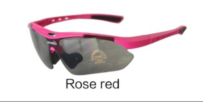 Free Soldier Outdoor Sport Camping Hiking Cycling Glasses Rose Red - Click Image to Close